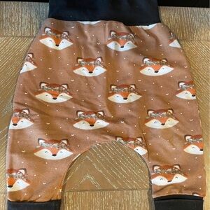 Handmade Grow with me fox pants like new (Size: 9-12 months)
